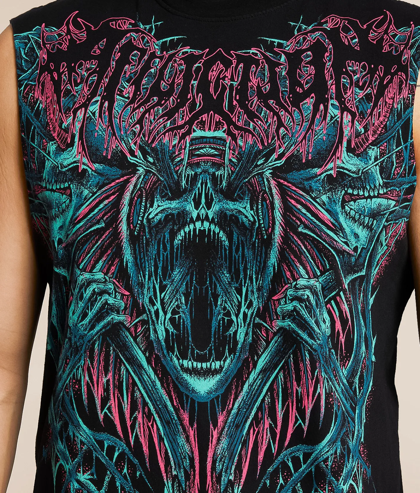 Affliction Pale Sky Muscle Tank Top Black Clearance