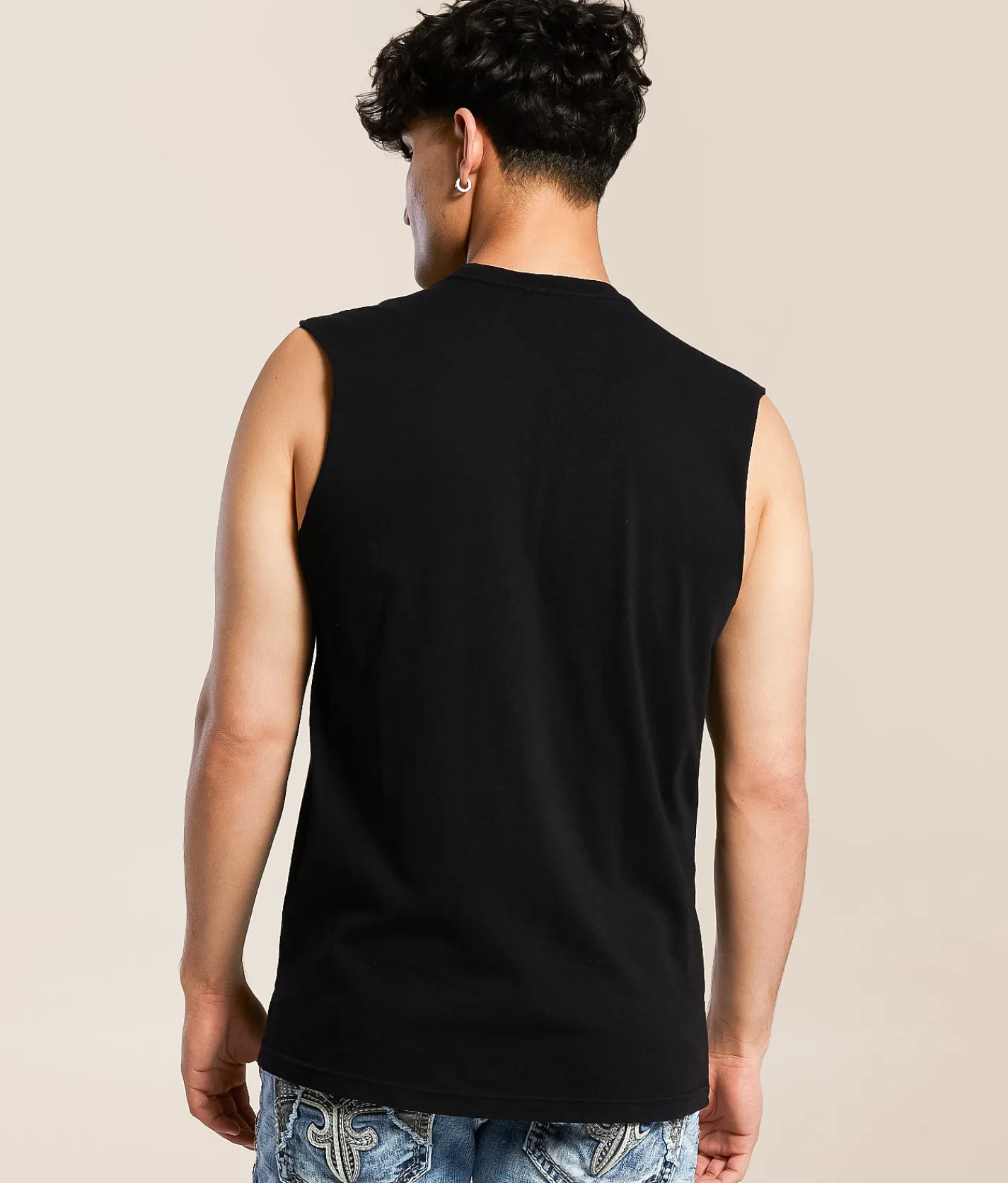 Affliction Pale Sky Muscle Tank Top Black Clearance