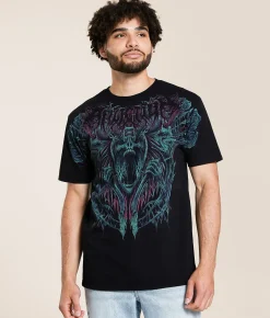 Tops|Graphic T-Shirts | Affliction Pale Sky T-Shirt Black
