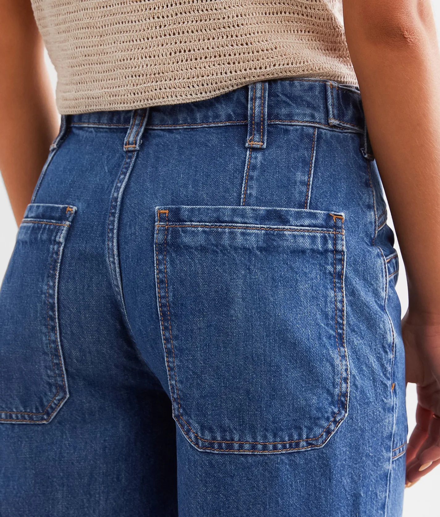Jeans|Bottoms | Free People Palmer Wide Leg Cuffed Jean Tunnel Vision