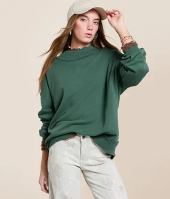 Tops | Free People Palm Springs Oversized Pullover Banana Cream