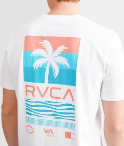 Graphic T-Shirts | RVCA Palm Stack T-Shirt White