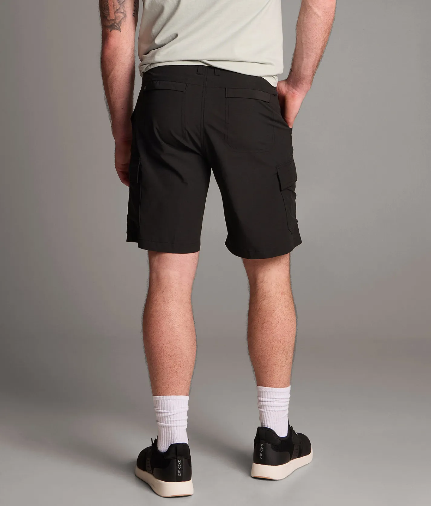 Maven Co-op Panoramic Cargo Stretch Short Black Sale