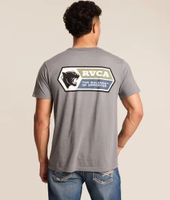Tops|Graphic T-Shirts | RVCA Pantero T-Shirt Smoke