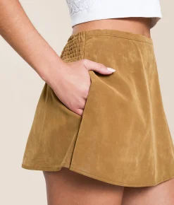 Free People Paradise Found Skort Caramel Cafe Online