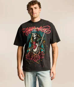 Affliction Paradise Lost T-Shirt Lamp Black Best