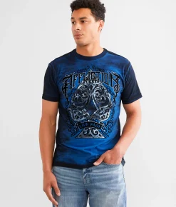 Graphic T-Shirts | Affliction Paramount T-Shirt Sapphire Blue