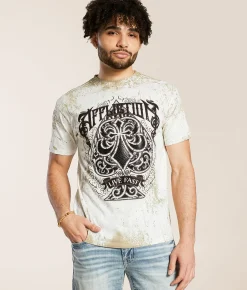 Affliction Paramount T-Shirt Antique White Clearance