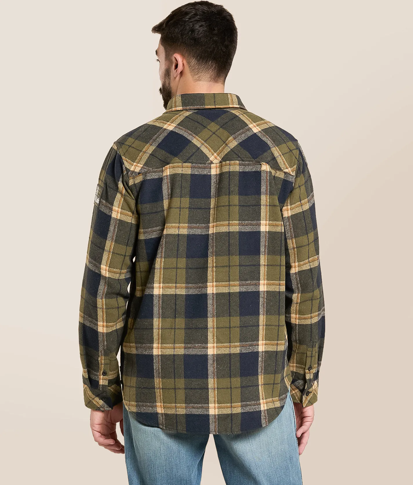 Howitzer Paratrooper Flannel Shirt Green Orange Brown Cream Online