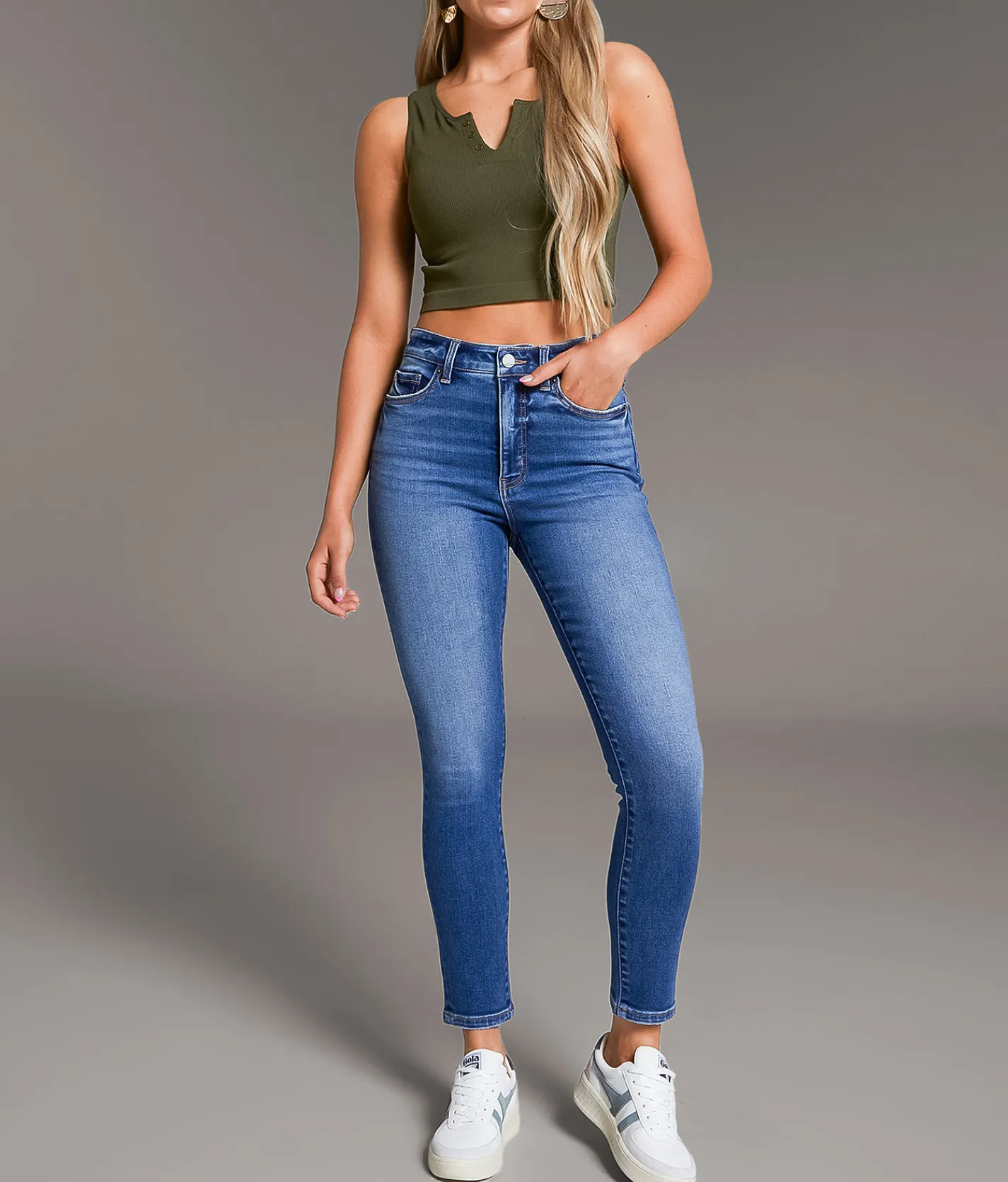 BKE Parker Ankle Skinny Stretch Jean Hodekins Outlet