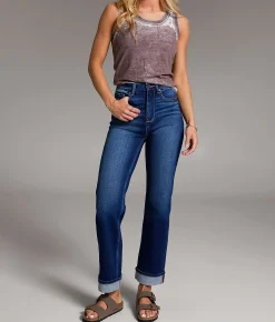 BKE Parker Cropped Straight Stretch Jean Folmer 4 Discount