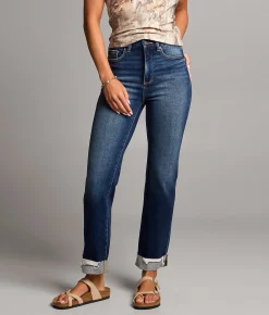 Jeans|New Jeans | BKE Parker Cropped Straight Stretch Jean Folmer 12
