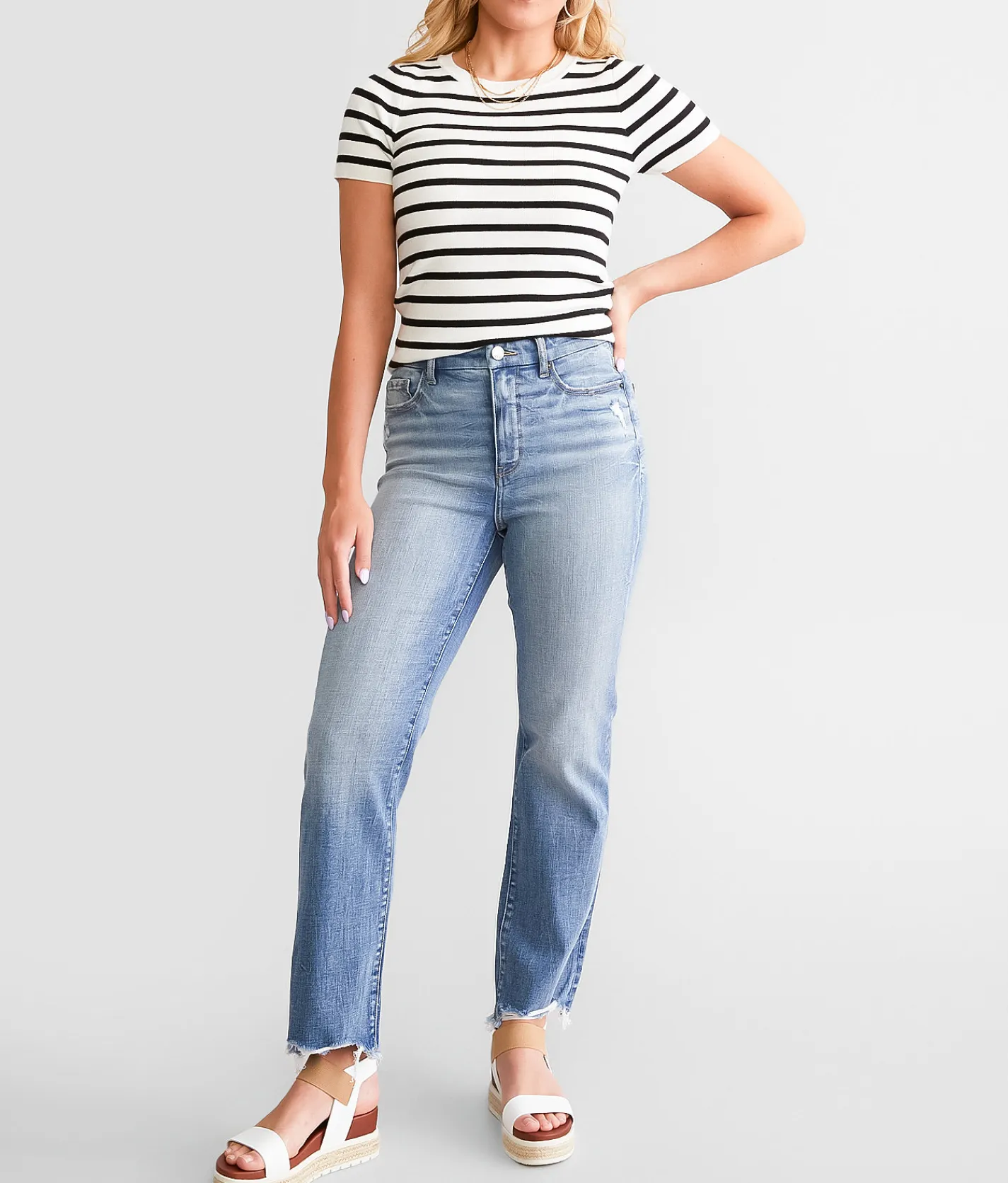 Jeans|Bottoms | BKE Parker Cropped Straight Stretch Jean Yanez