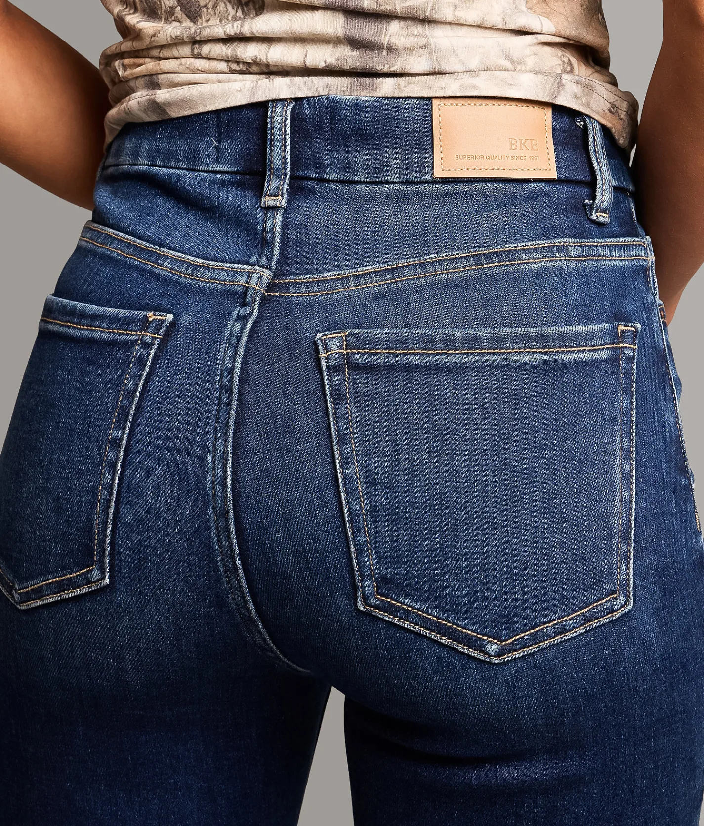 BKE Parker Cropped Straight Stretch Jean Folmer 12 Clearance