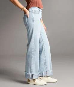 Jeans|Bke Jeans | BKE Parker Cropped Wide Leg Cuffed Stretch Jean Kerker 9