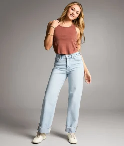Jeans|Bke Jeans | BKE Parker Cropped Wide Leg Cuffed Stretch Jean Kerker 9