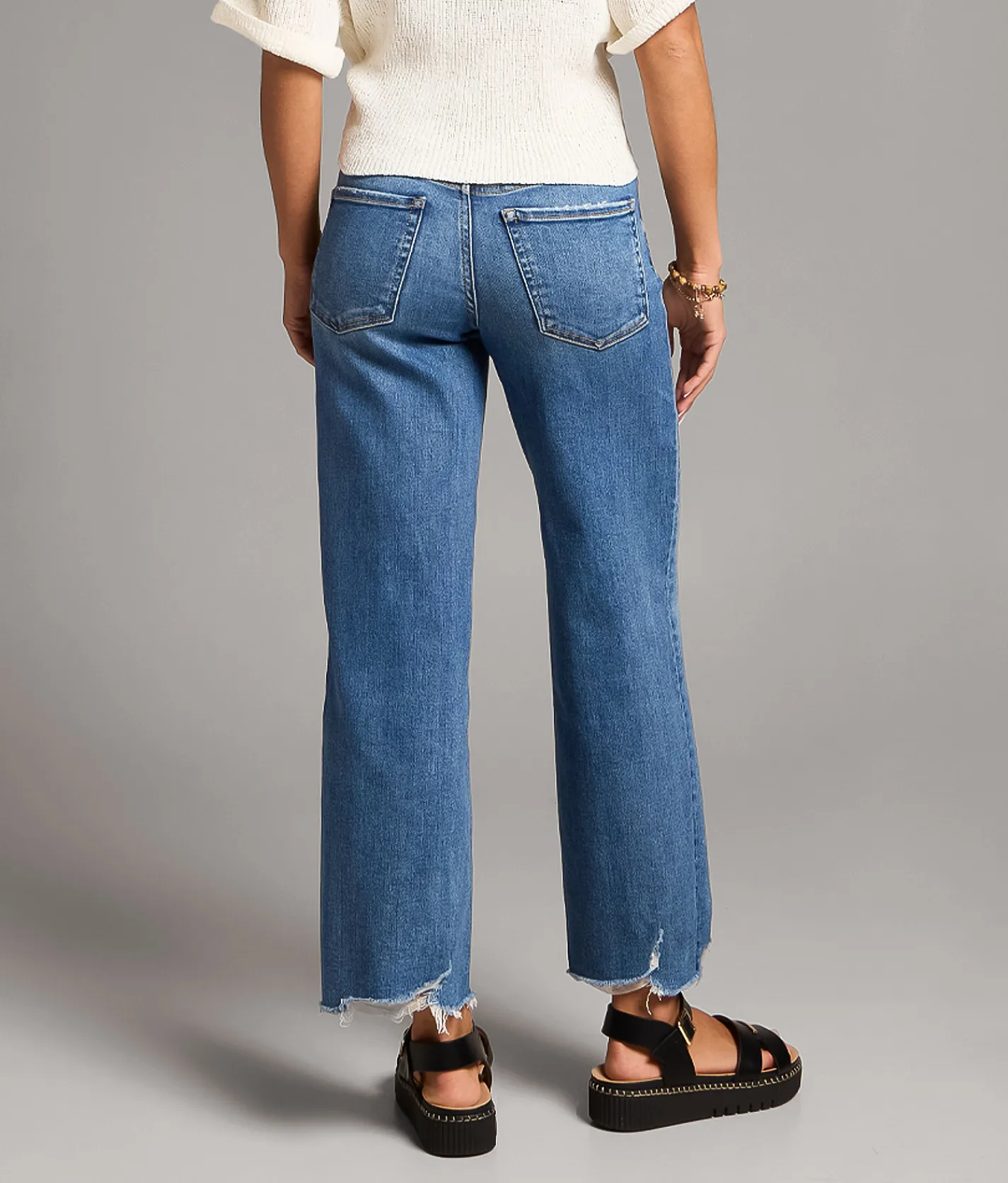 BKE Parker Cropped Wide Leg Stretch Jean Thacker