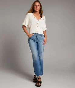 Jeans|Bottoms | BKE Parker Cropped Wide Leg Stretch Jean Thacker
