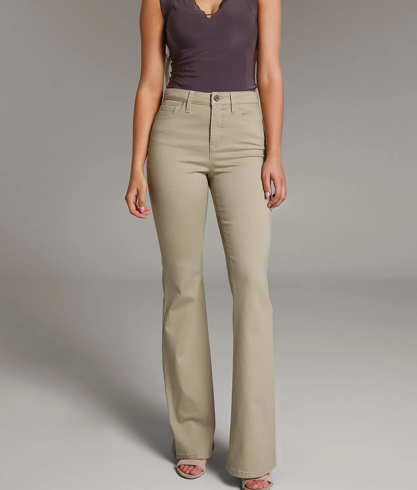 BKE Parker Flare Stretch Pant Khaki Discount