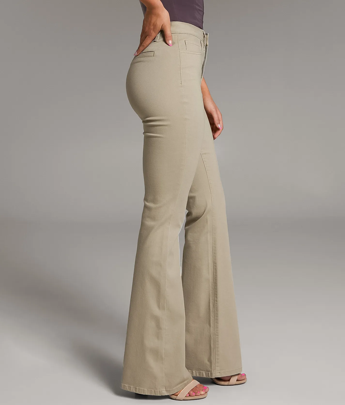 BKE Parker Flare Stretch Pant Khaki Discount