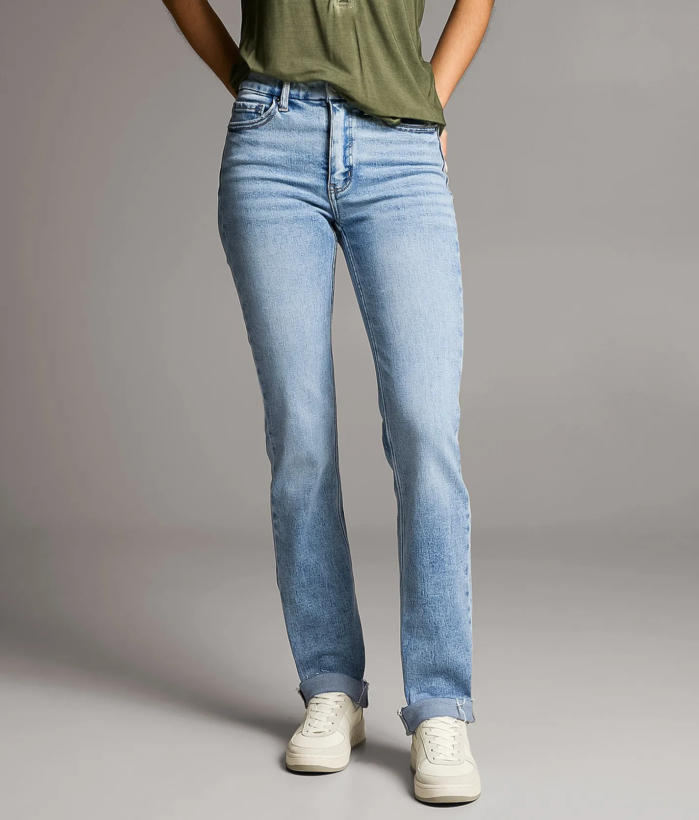Jeans|Bke Jeans | BKE Parker Straight Stretch Cuffed Jean Lansford