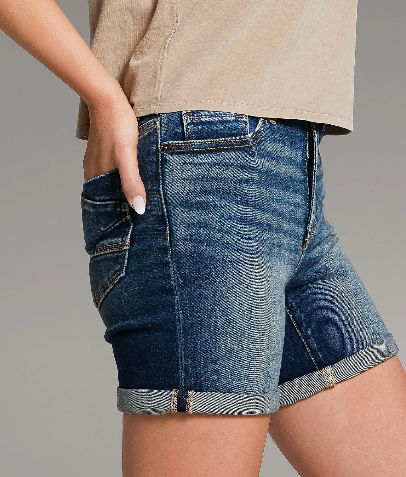 Bottoms|Shorts | BKE Parker Stretch Cuffed Short Vanley