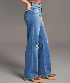 BKE Parker Wide Leg Stretch Jean Kratzer Outlet