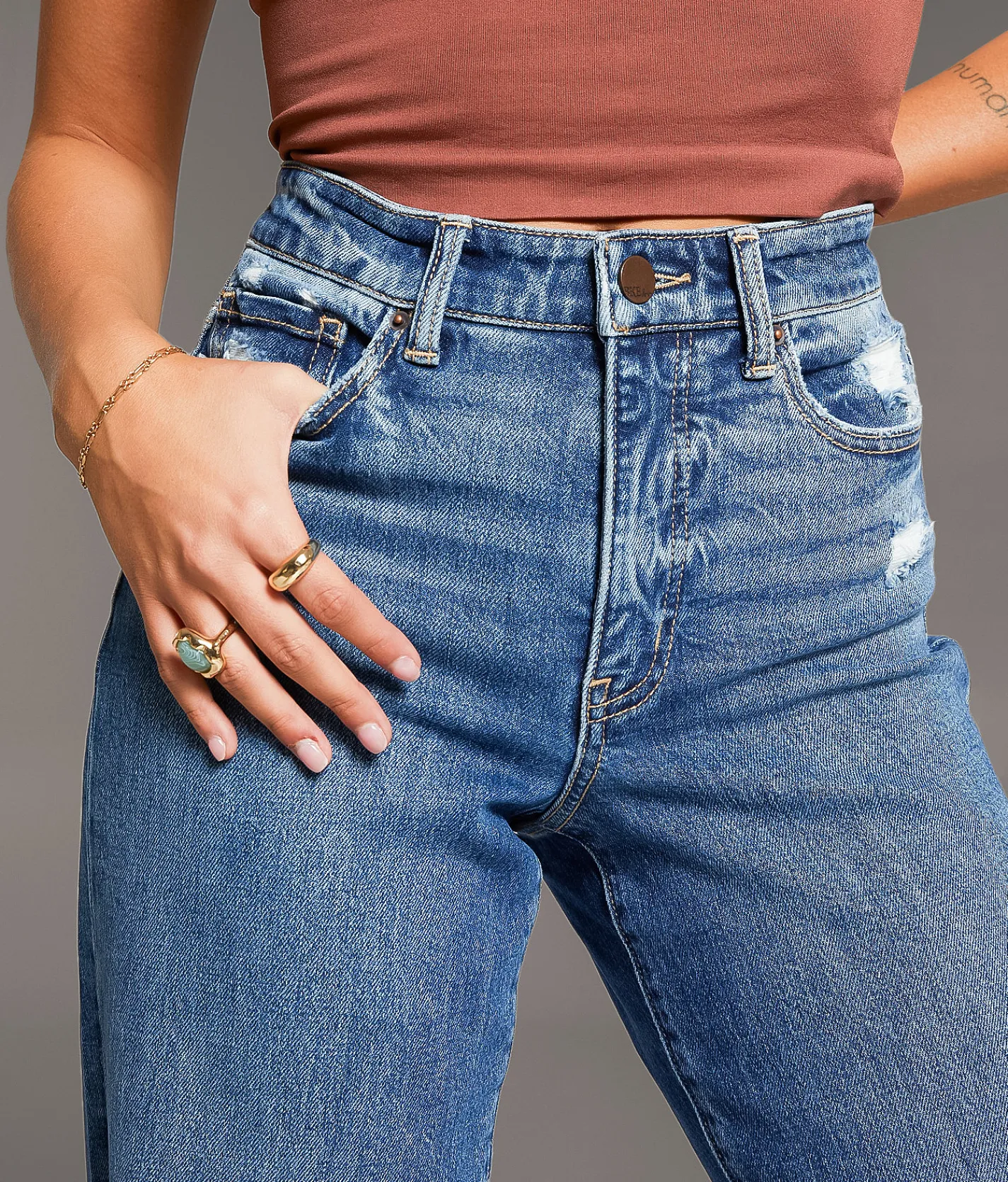 BKE Parker Wide Leg Stretch Jean Kratzer Outlet