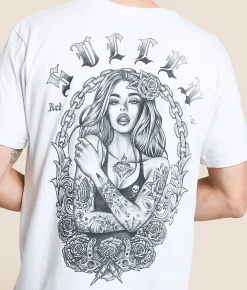 Sullen Parlor Pin-Up T-Shirt White Outlet
