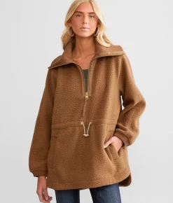 Tops|Activewear | Varley Parnel Half Zip Fleece Pullover Fungi