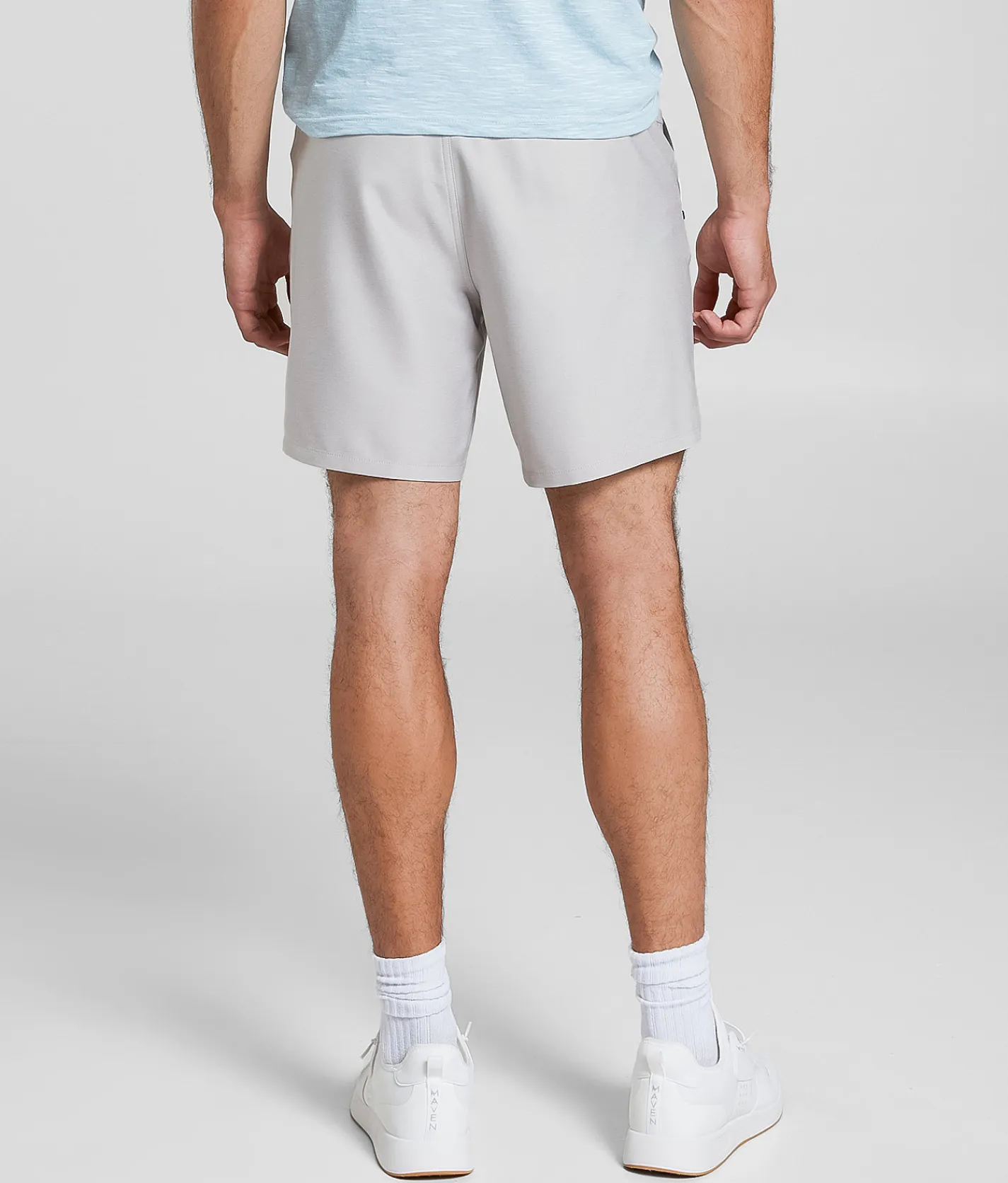 Bottoms | Maven Co-op Par Performance Stretch Short White Grey