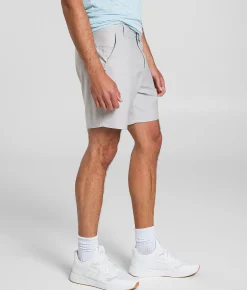 Bottoms | Maven Co-op Par Performance Stretch Short White Grey