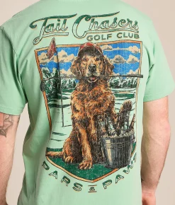Tail Chasers Club Pars & Paws T-Shirt Neptune Pigment Dye New