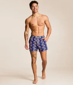 party pants Flamingles Party Starter Swim Trunks Navy Blue Online