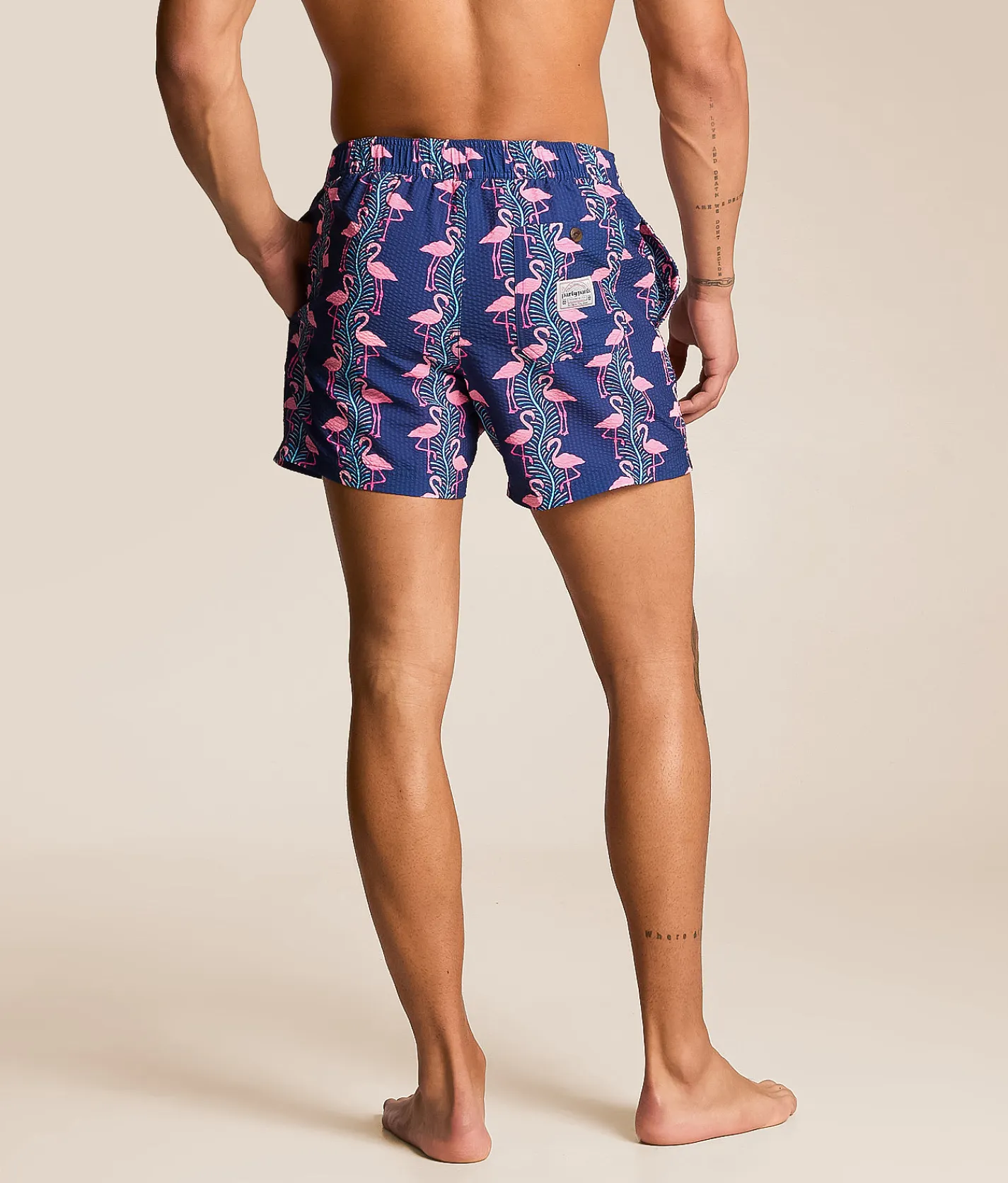 party pants Flamingles Party Starter Swim Trunks Navy Blue Online