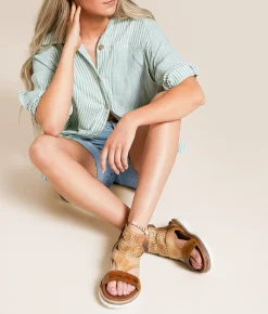 Roan by Bed Stu Passenger Leather Sandal Tan Oats HD Best