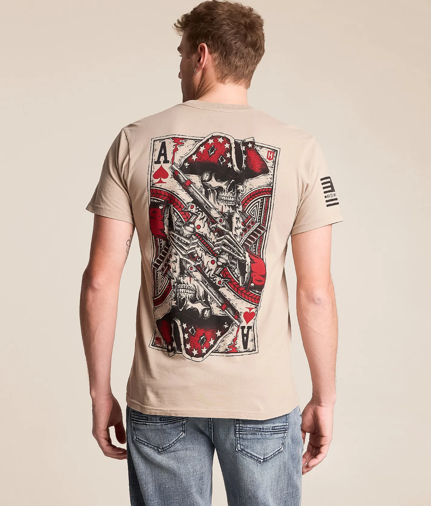 Tops|Graphic T-Shirts | Howitzer Patriot Card T-Shirt Chateau Grey