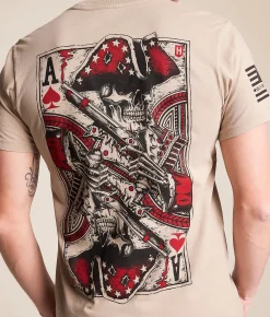 Tops|Graphic T-Shirts | Howitzer Patriot Card T-Shirt Chateau Grey