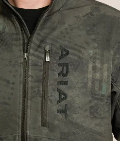 Tops|Coats & Jackets | Ariat Patriot Flag Camo Softshell Jacket Phantom