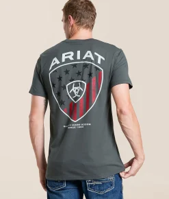 Ariat Patriot Simple Shield T-Shirt Dark Shadow Best
