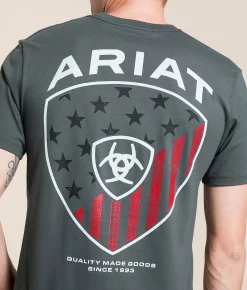 Ariat Patriot Simple Shield T-Shirt Dark Shadow Best