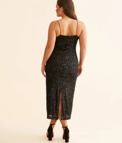 Z Supply Paulina Sequin Maxi Dress Black Best