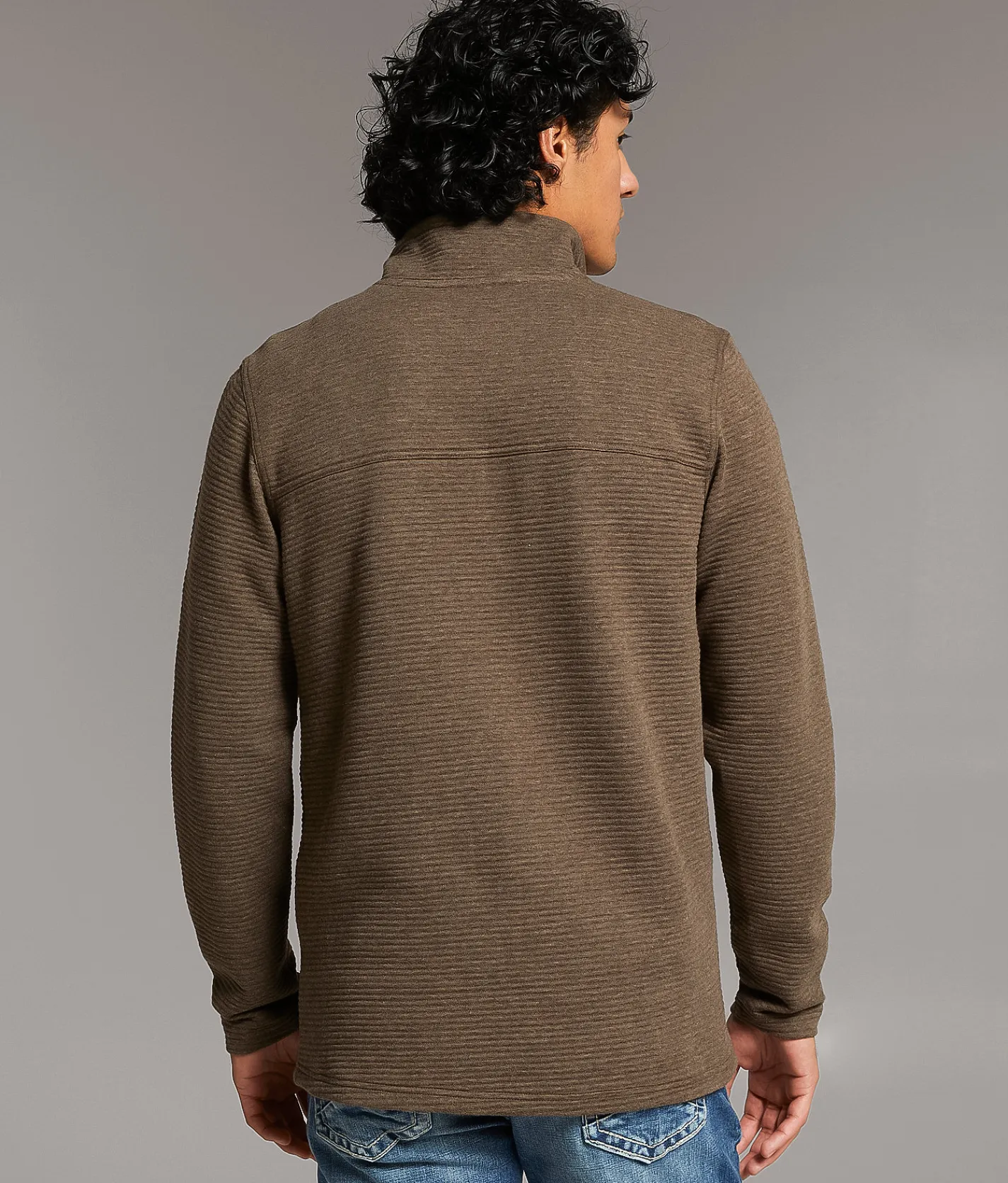 BKE Paulo Ribbed Pullover Brindle Best