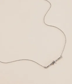 Accessories | Lainey Wilson Pave Barb Wire Necklace Silver Crystal