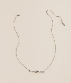 Accessories | Lainey Wilson Pave Barb Wire Necklace Silver Crystal