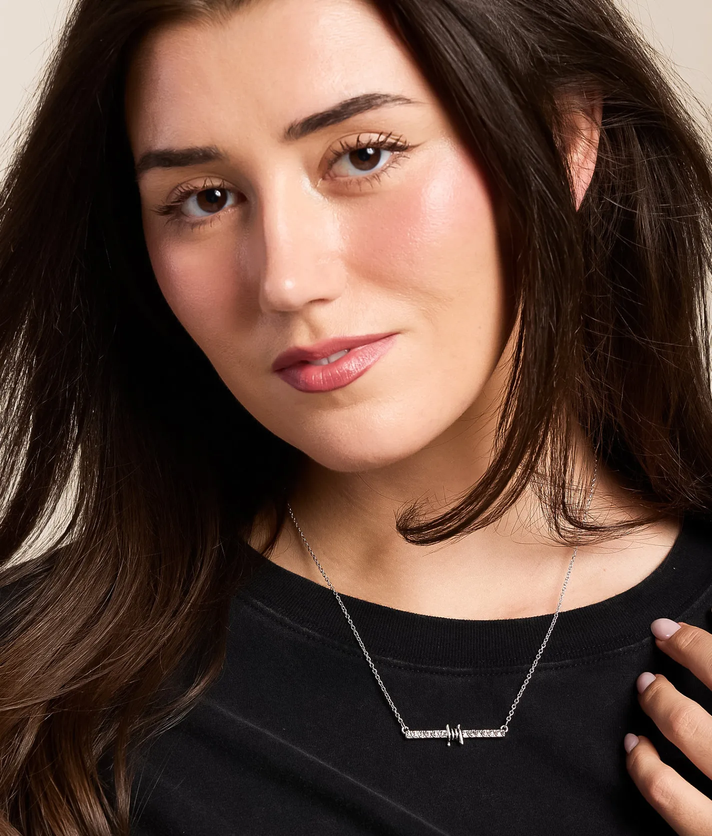 Accessories | Lainey Wilson Pave Barb Wire Necklace Silver Crystal