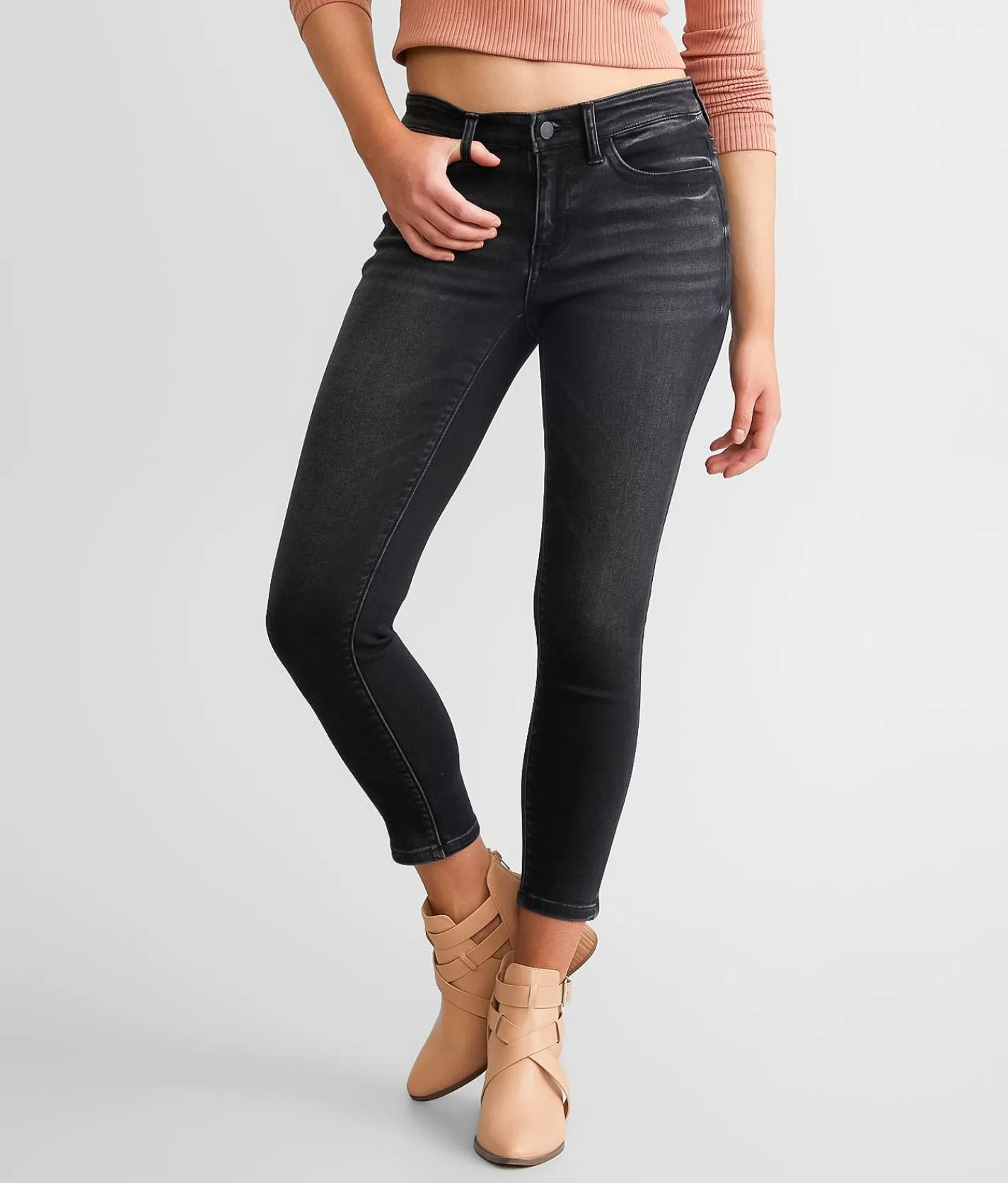 Jeans|Bottoms | BKE Payton Ankle Skinny Stretch Jean Washed Black