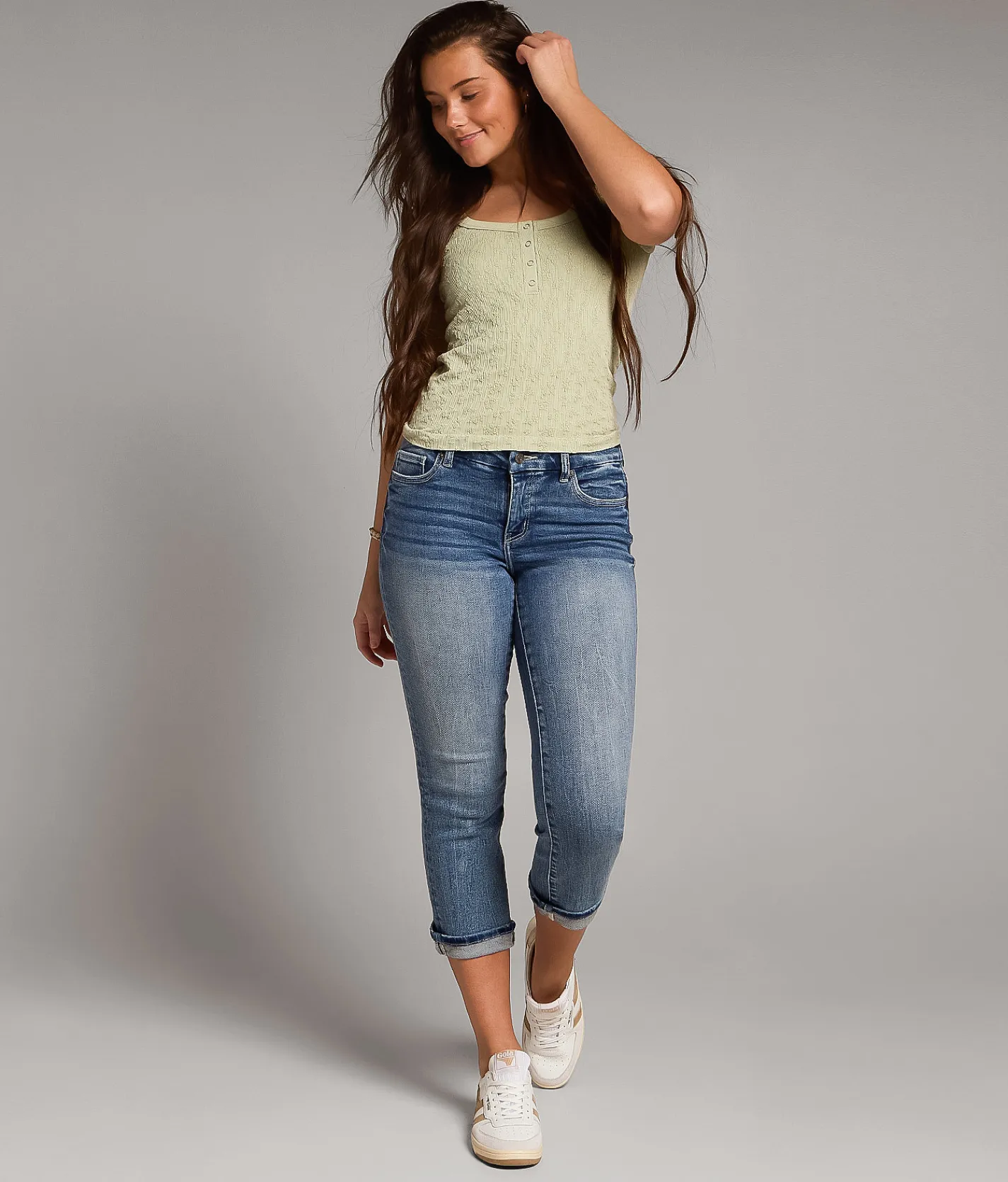 Jeans|New Jeans | BKE Payton Capri Stretch Jean Ruddy 3