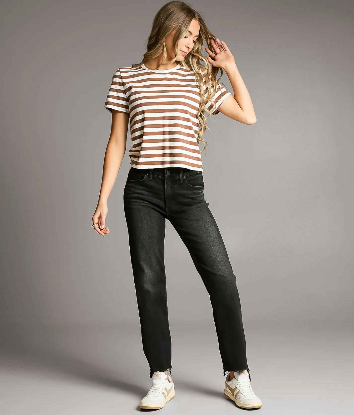 BKE Payton Cropped Straight Stretch Jean Washed Black New
