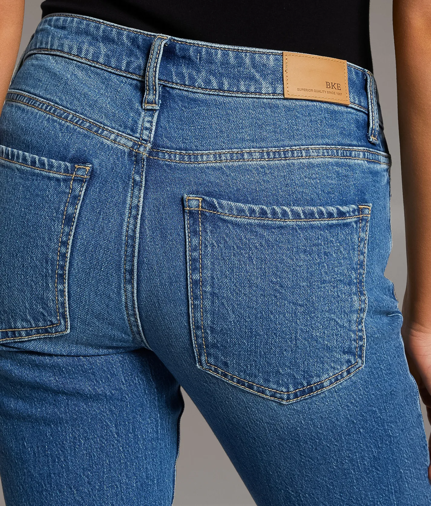 BKE Payton Cropped Straight Stretch Cuffed Jean Boykin Best
